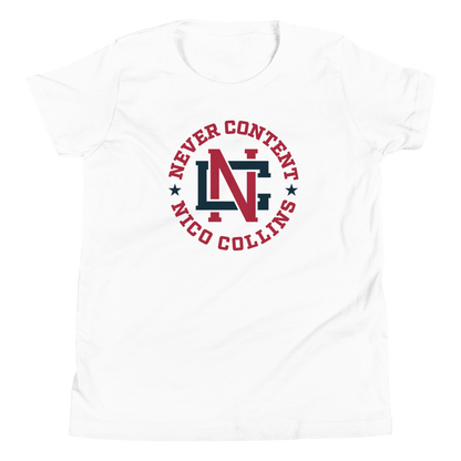 Nico Collins "Never Content" Youth Shirt