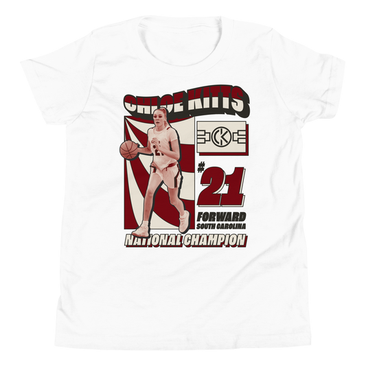 Chloe Kitts "National Champion" Youth Shirt White