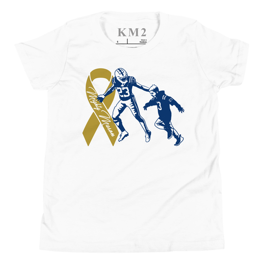 Kenny Moore II "Mighty Mason 2023" Youth T-shirt White