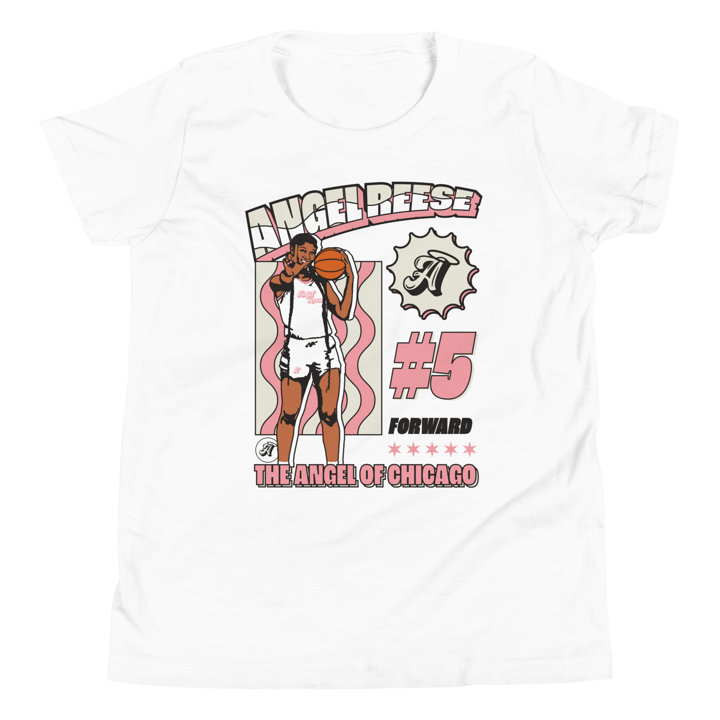 Angel Reese "Angel in Chicago" Youth T-shirt White