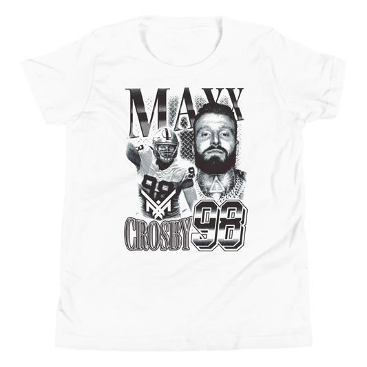 Maxx Crosby "Vintage" Youth T-shirt White