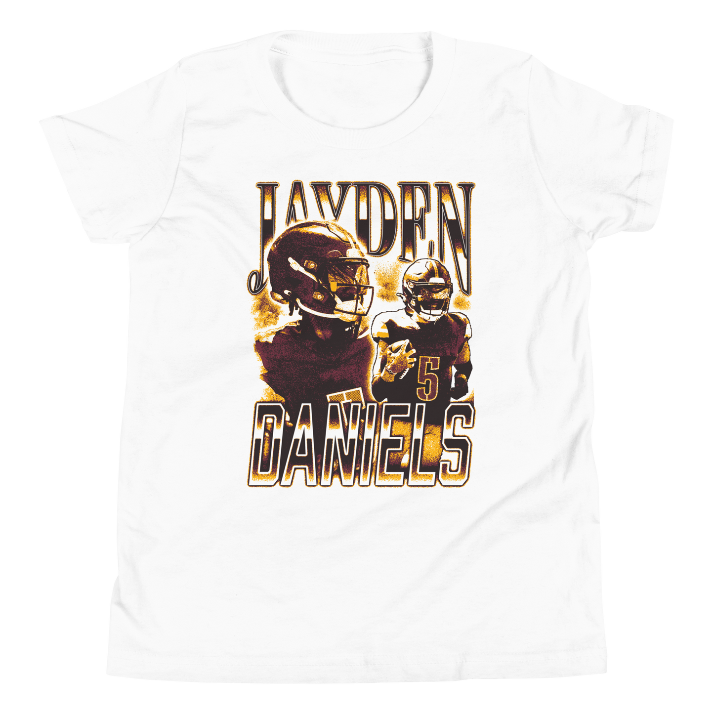Jayden Daniels "Vintage" Youth T-shirt White