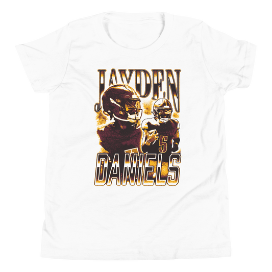 Jayden Daniels "Vintage" Youth T-shirt White