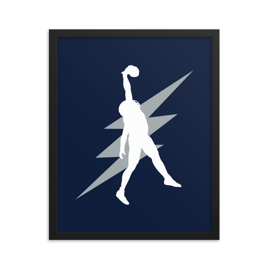 Kenny Moore "Interception Silhouette" Framed Poster