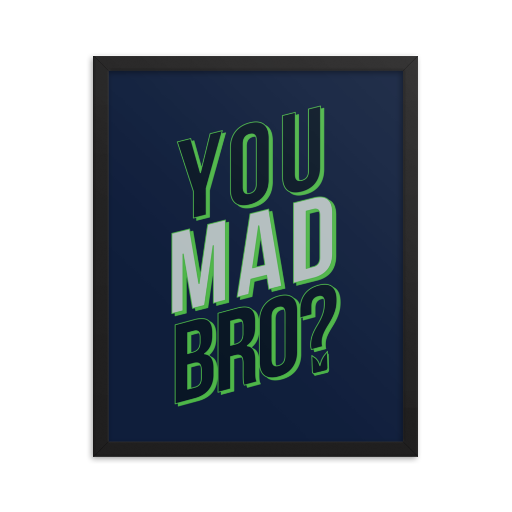 Richard Sherman "You Mad Bro" Framed Poster
