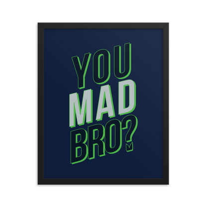 Richard Sherman "You Mad Bro" Framed Poster