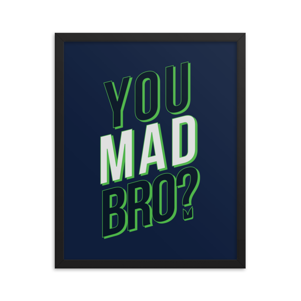 Richard Sherman "You Mad Bro" Framed Poster