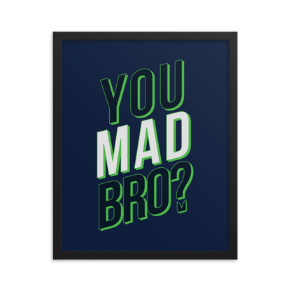 Richard Sherman "You Mad Bro" Framed Poster