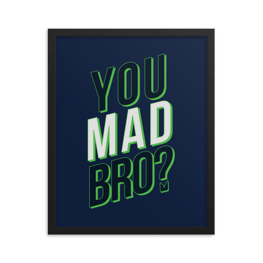 Richard Sherman "You Mad Bro" Framed Poster
