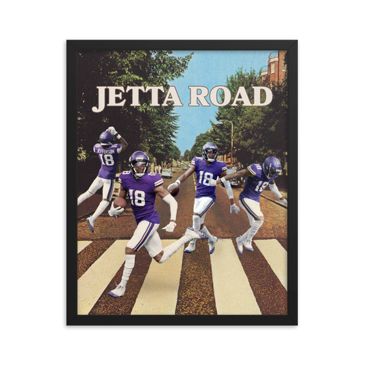 Justin Jefferson "Jetta Road" Framed poster