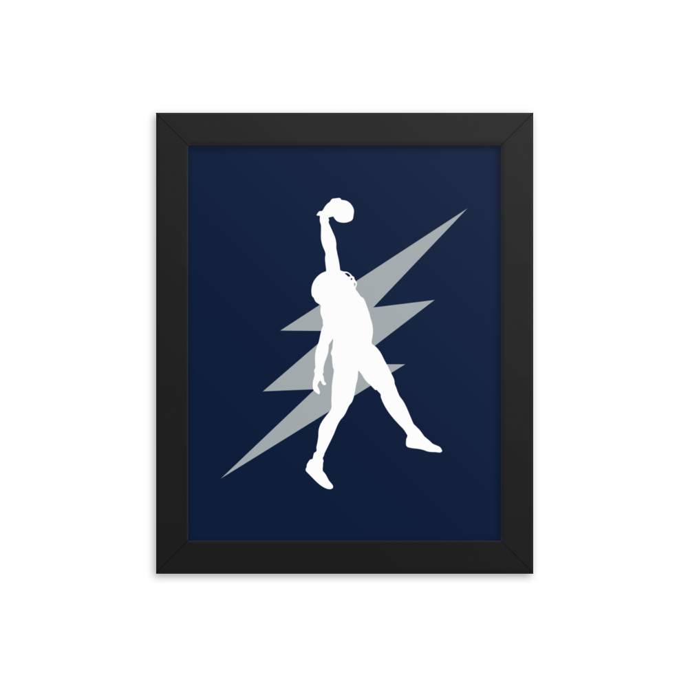 Kenny Moore "Interception Silhouette" Framed Poster