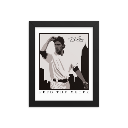 Shane Bieber "Feed The Meter" Framed poster