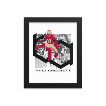 Brandon Aiyuk "The Hurdle" Framed poster
