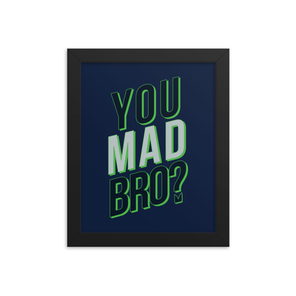 Richard Sherman "You Mad Bro" Framed Poster
