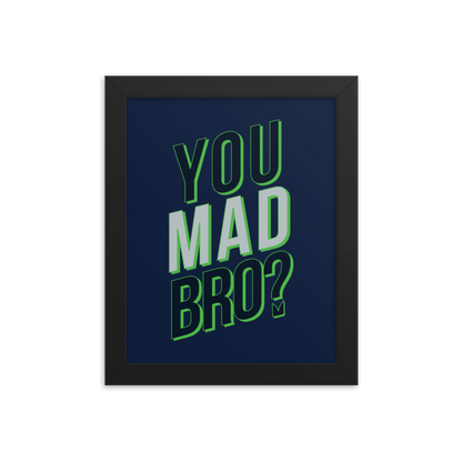 Richard Sherman "You Mad Bro" Framed Poster