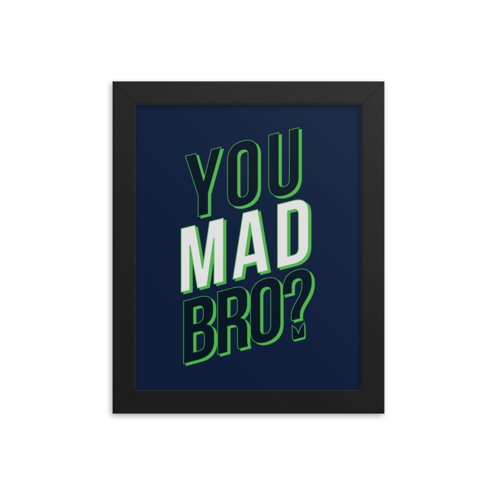 Richard Sherman "You Mad Bro" Framed Poster