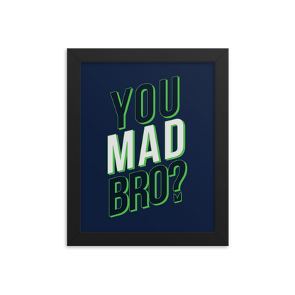 Richard Sherman "You Mad Bro" Framed Poster
