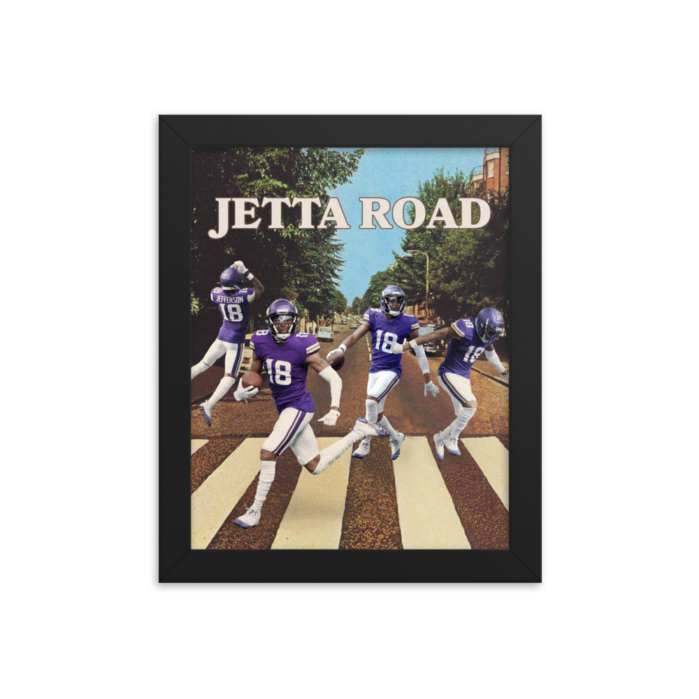 Justin Jefferson "Jetta Road" Framed poster