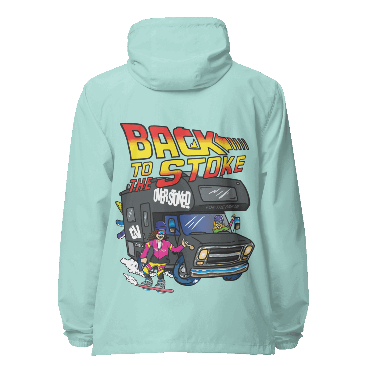 Casey Willax "Back to the Stoke" Illustration Windbreaker