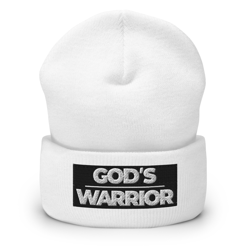 Jacob Phillips GOD'S WARRIOR Beanie White