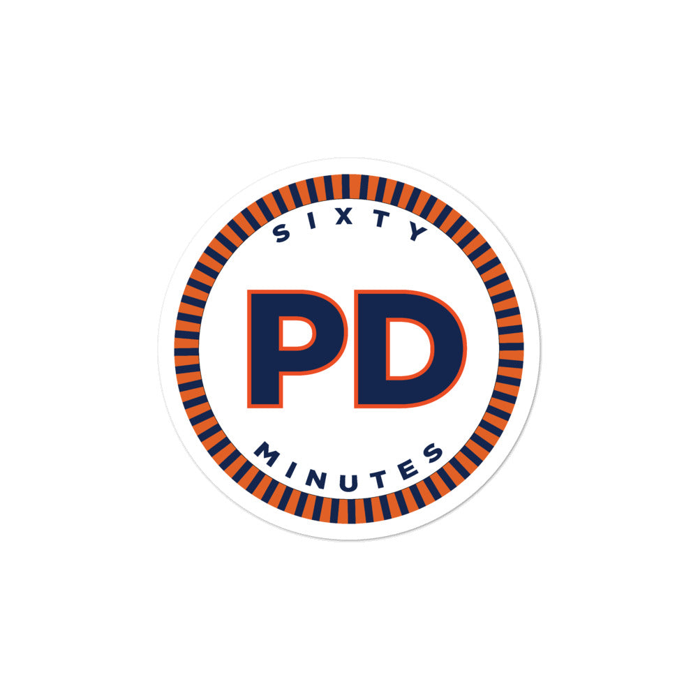 Pat Dye "Sixty Minutes" Large Stickers
