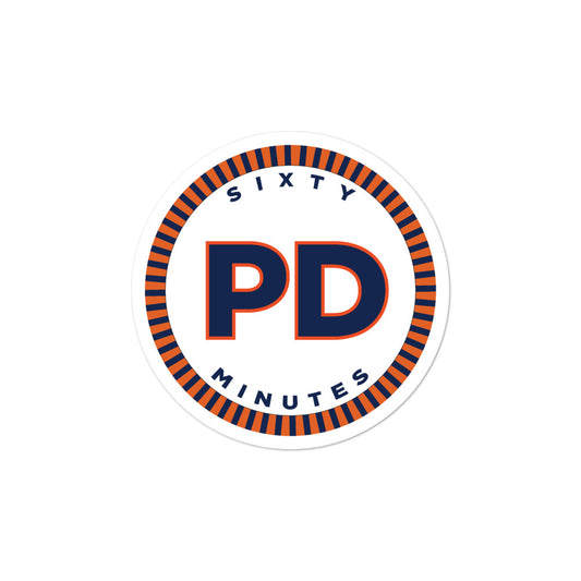 Pat Dye "Sixty Minutes" Large Stickers