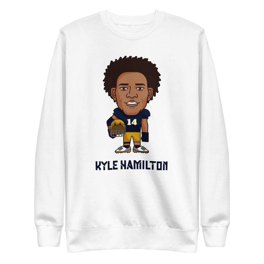 Kyle Hamilton "Big Head" Sweatshirt (White)