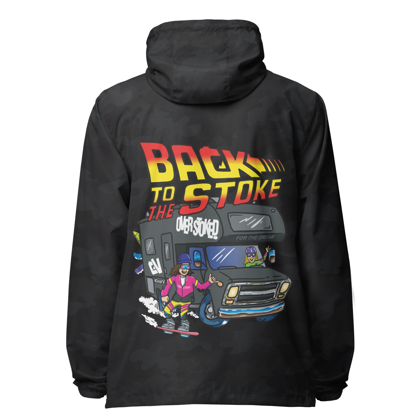 Casey Willax "Back to the Stoke" Illustration Windbreaker