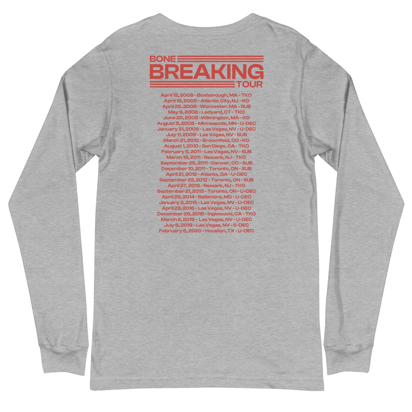 Jon Jones "Bone Breaking Tour" Long Sleeve