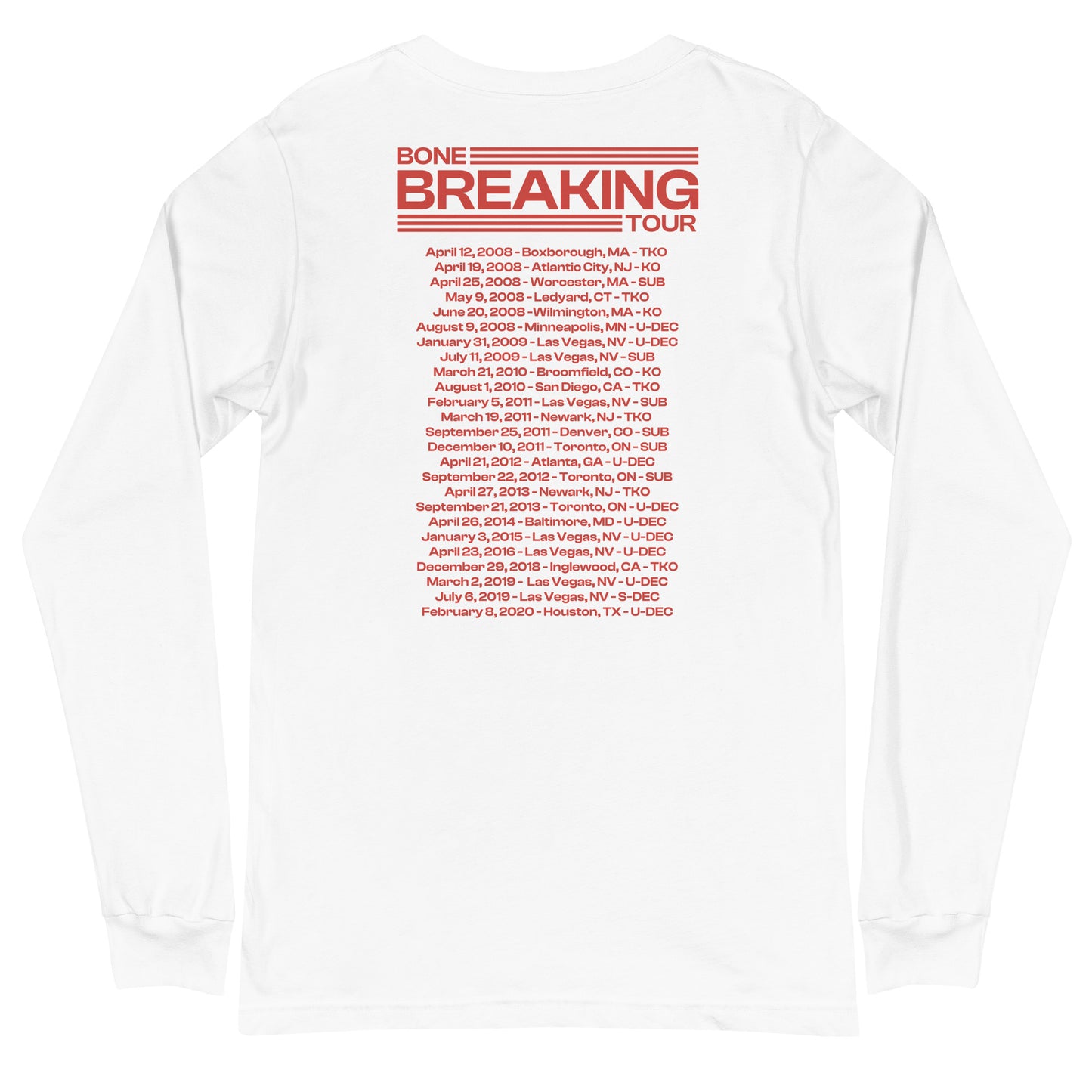 Jon Jones "Bone Breaking Tour" Long Sleeve