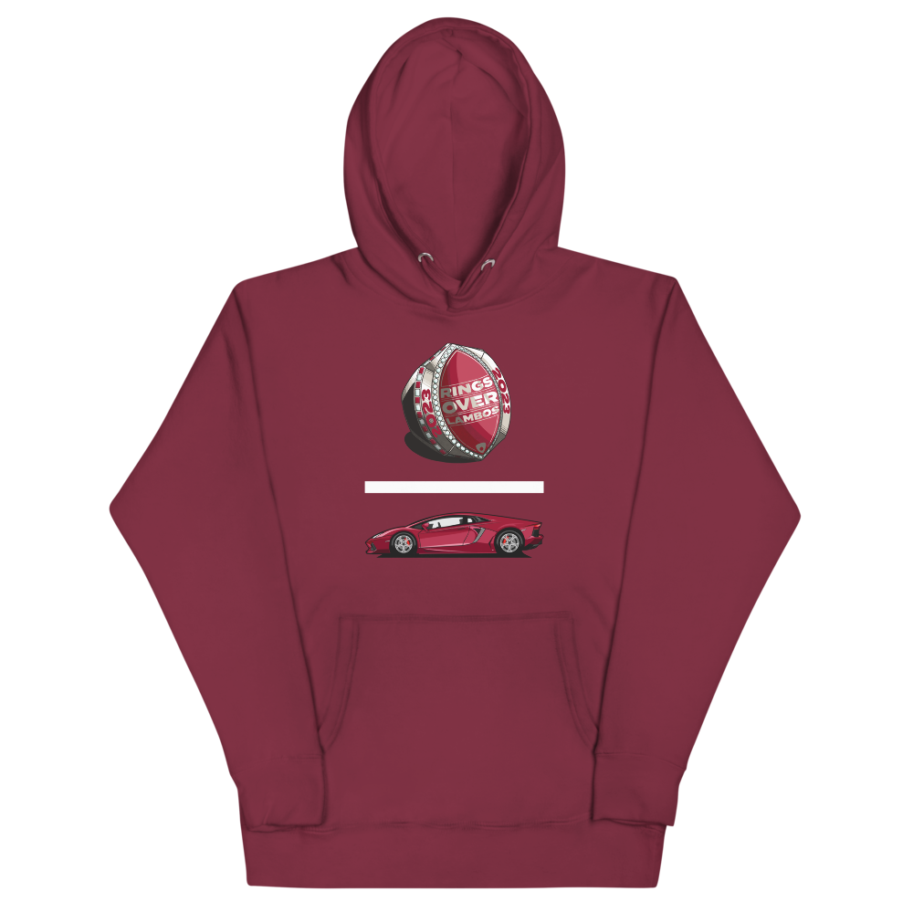 Rings Over Lambos "Equation (Crimson)" Hoodie