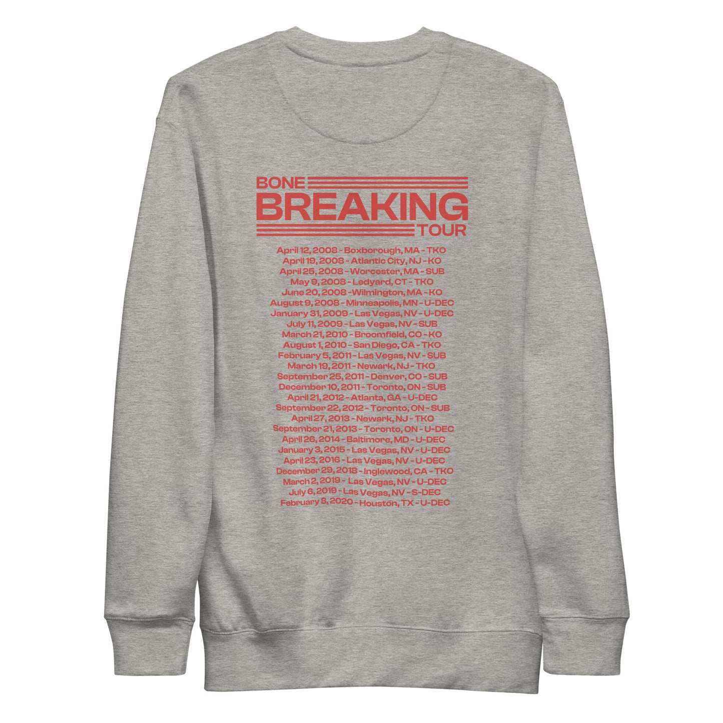 Jon Jones "Bone Breaking Tour" Sweatshirt